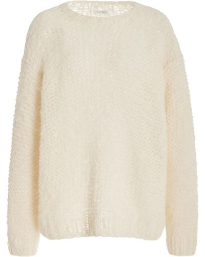 The Row Eryna Hand-knit Alpaca-silk Jumper - White