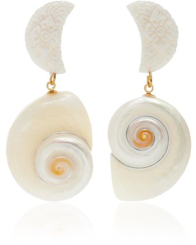 Brinker & Eliza Capri Shell Earrings - White