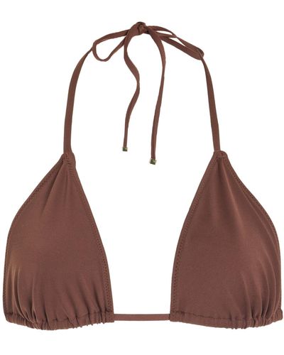ÉTERNE Exclusive Thea Triangle String Bikini Top - Brown