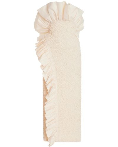 Mara Hoffman Kana Ruffled Cotton Midi Dress - Natural