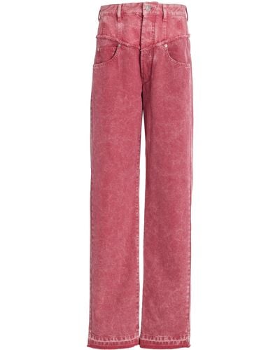 Isabel Marant Noemie Rigid High-rise Straight-leg Jeans - Red