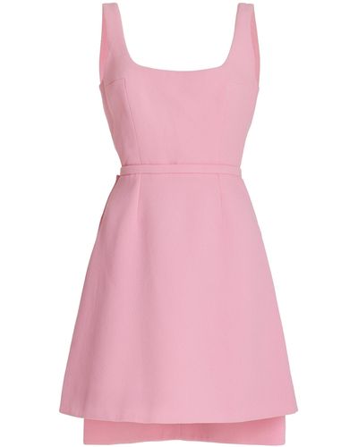 Emilia Wickstead Marissa Crepe Mini Dress - Pink