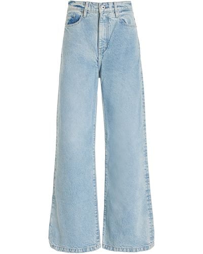 OUTLAND DENIM Ellie High-rise Wide-leg Jeans - Blue