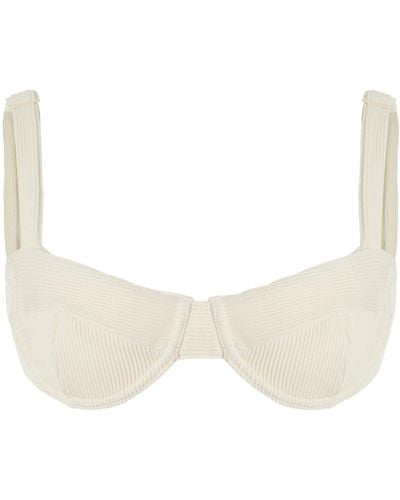 Haight X Tina Kunakey Gaia Ribbed Bikini Top - White