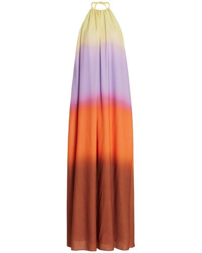 Jonathan Simkhai Cinta Ombré-effect Georgette Maxi Dress - Orange