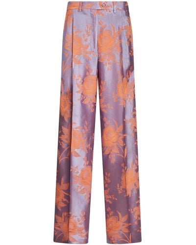 Etro Low-rise Straight-leg Trousers - Red