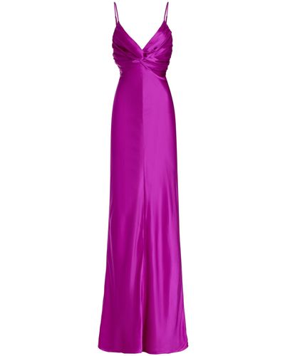 TOVE Athena Silk Maxi Dress - Purple