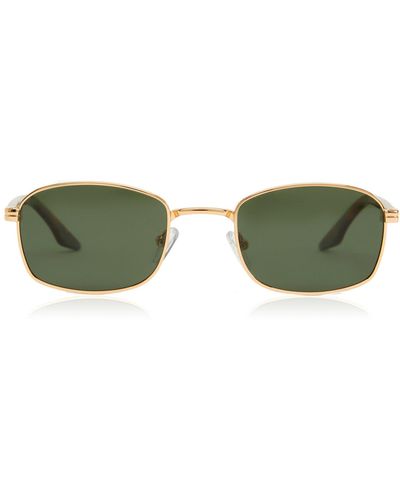 Banbe The Lima Square-frame Metal Sunglasses - Green