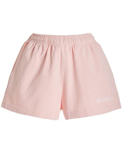 Sporty & Rich Rizzoli Cotton Shorts - Pink