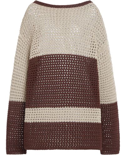 Tod's Oversized Crocheted Jumper - Brown