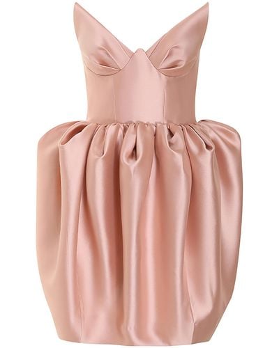Zimmermann Matchmaker Bustier Wool-silk Mini Dress - Pink