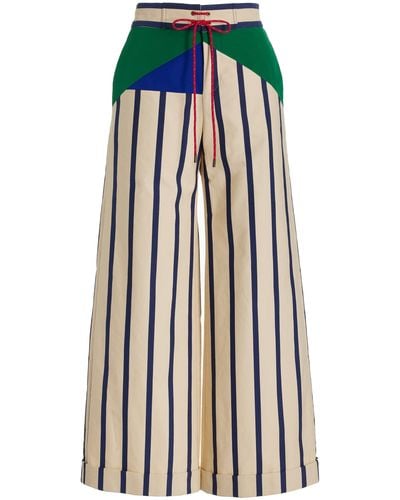 Rosie Assoulin Harbor City Striped Cotton Wide-leg Trousers - Multicolour