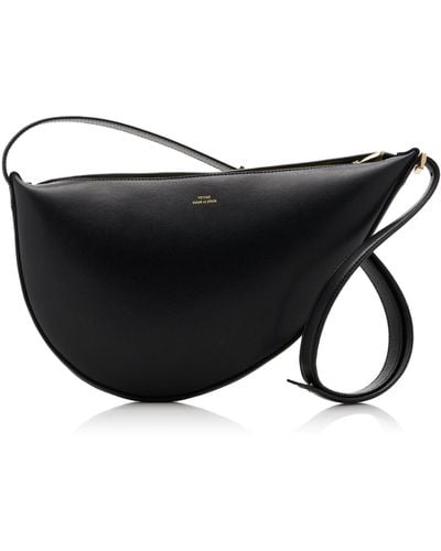 Totême Scoop Leather Shoulder Bag - Black