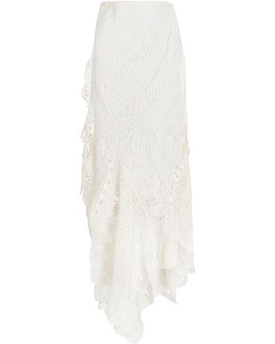 The Row Camile Crochet Cotton-silk Maxi Skirt - White
