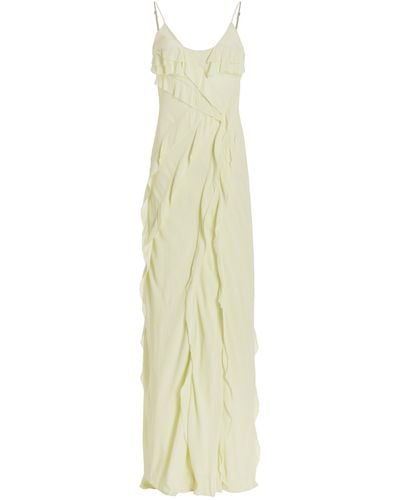 Rachel Gilbert Delfy Crepe Maxi Dress - White