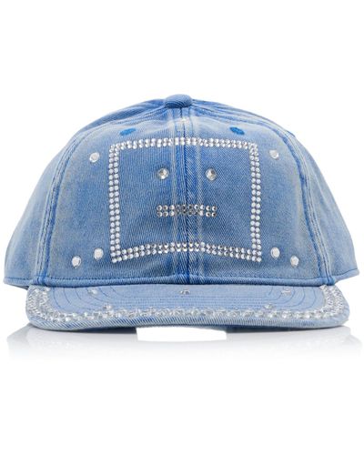 Acne Studios Cunov Crystal-embellished Denim Baseball Cap - Blue