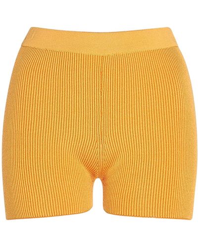 Jacquemus Arancia Ribbed-knit Shorts - Orange