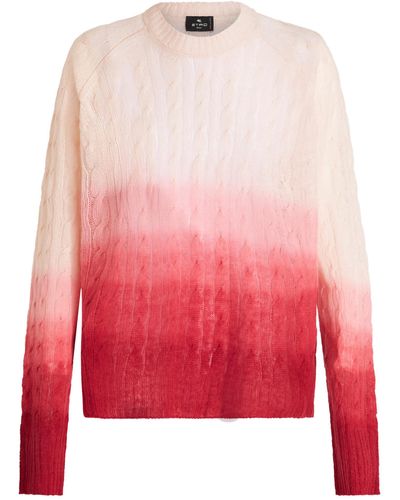 Etro Cable-knit Wool Jumper - Red