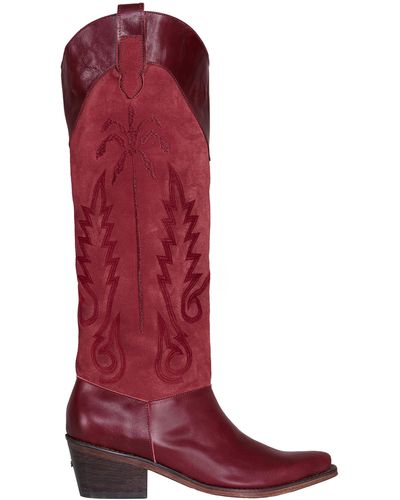 Johanna Ortiz Edge Of The World Leather Western Boots - Red