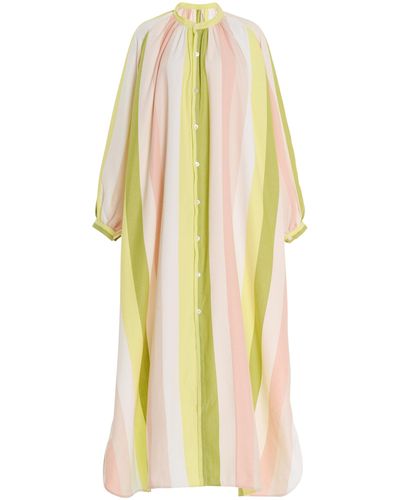 Marrakshi Life Exclusive Oversized Cotton Maxi Dress - Yellow