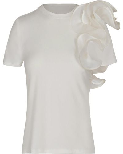 ANDRES OTALORA Barichara Ruffled T-shirt - White
