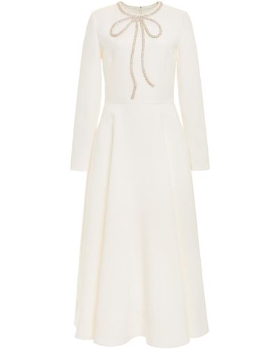 Valentino Garavani Wool-silk Midi Dress - White