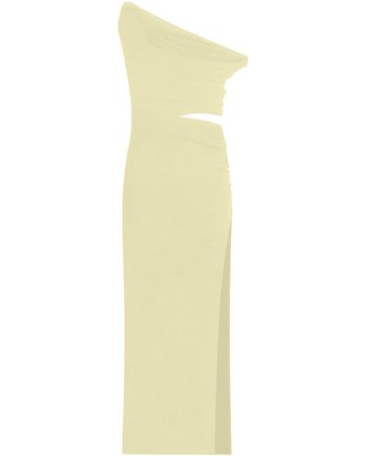 Anna October Willow Draped Off-the-shoulder Maxi Dress - White