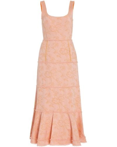 Alexis Corina Printed Cotton-blend Midi Dress - Pink