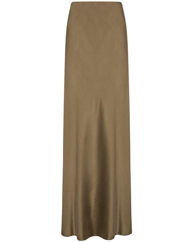 St. Agni Bias-cut Silk-blend Maxi Slip Skirt - Natural