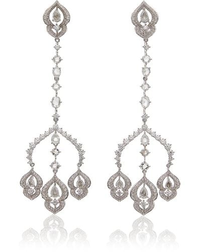 Harakh Haveli 18k White Gold Diamond Earrings