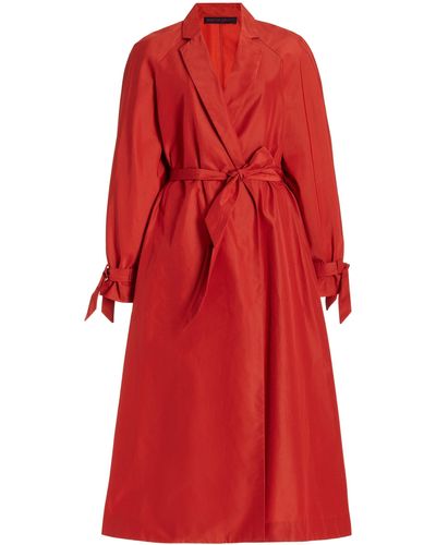Martin Grant Cotton-blend Midi Wrap Dress - Red