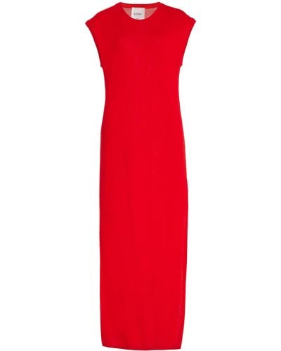 Leset James Wool Maxi Dress - Red