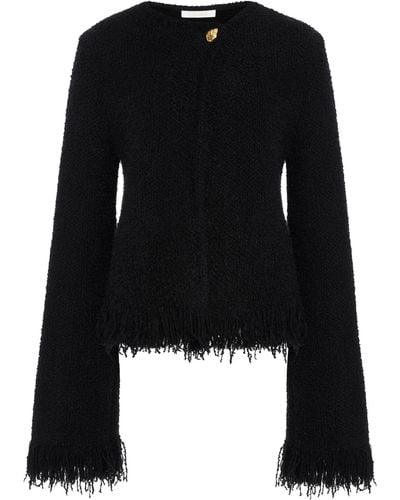 Chloé Wool-blend Tweed Jacket - Black