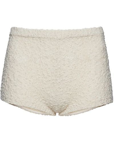Magda Butrym Textured Knit Shorts - Natural