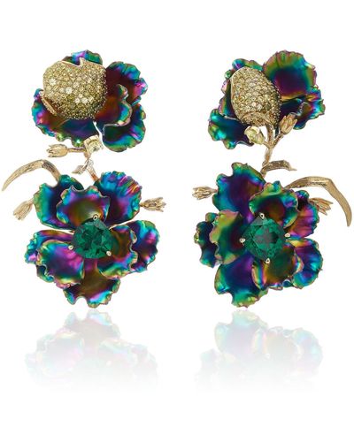Anabela Chan Rainbow Magnolia Earrings - Multicolour