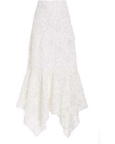 Alexis Vittoria Broderie Anglaise Maxi Skirt - White