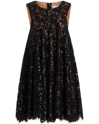 Michael Kors Sequined Lace Mini Dress - Black