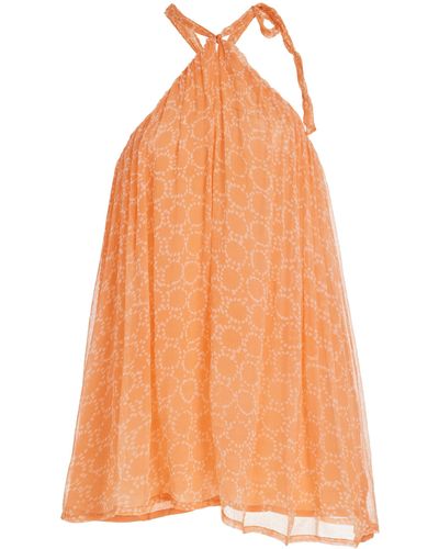 Cloe Cassandro Jeanie Silk Mini Dress - Orange