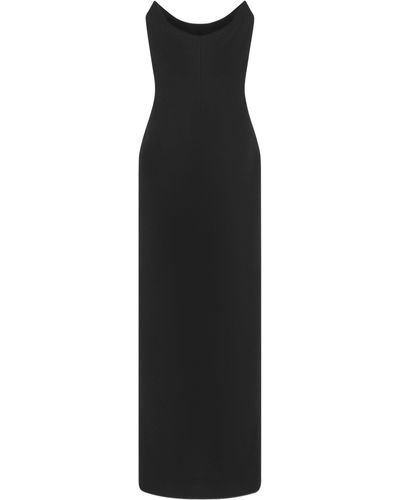 Versace Strapless Bonded-crepe Gown - Black