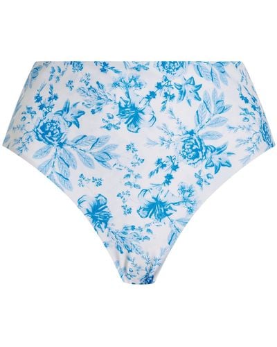 Juillet Exclusive Isla High-waisted Bikini Bottom - Blue