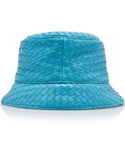 Bottega Veneta Intrecciato Leather Bucket Hat - Blue