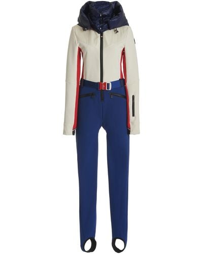 3 MONCLER GRENOBLE All In One Down Ski Suit - Blue