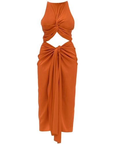 Andrea Iyamah Reni Dress - Orange
