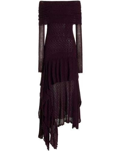 Ulla Johnson Ambrosia Knit Merino Wool Maxi Dress - Purple