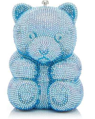 Judith Leiber Gummy Teddy Bear Crystal Clutch - Blue