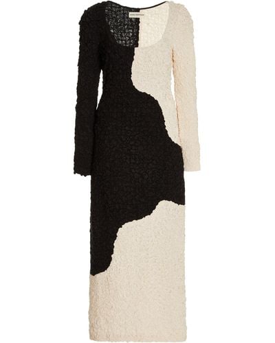 Mara Hoffman Amy Two-tone Knit Midi Dress - Black