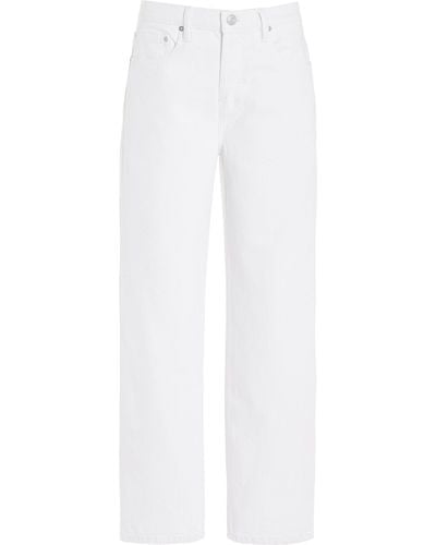 FRAME The Slouchy Rigid Low-rise Straight-leg Jeans - White