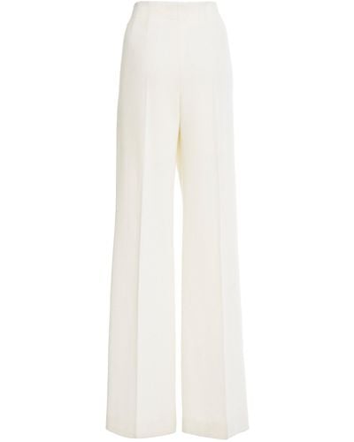 Chloé Gauzy Recycled Cashmere-wool Straight-leg Pants - White