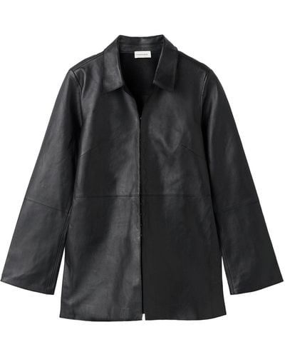 By Malene Birger Alleys Tailored Leather Jacket - Black