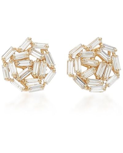 Suzanne Kalan 18k Gold Diamond Earrings - Metallic